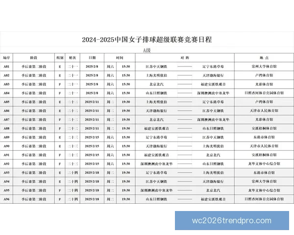 苏州超级联赛全赛程详细安排与比赛时间汇总 苏州超级联赛全赛程详细安排与比赛时间汇总